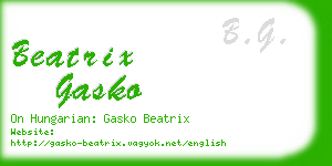 beatrix gasko business card